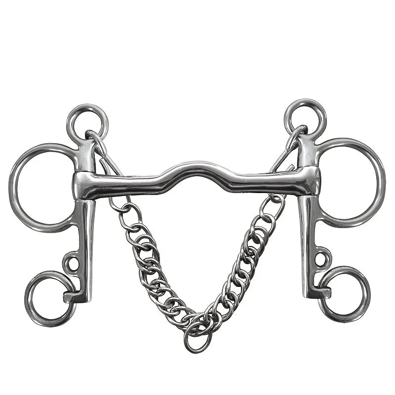 Equestrian Horse Mouth Bit Snaffle Gag Bite Horse Training Riding Harness Supplies