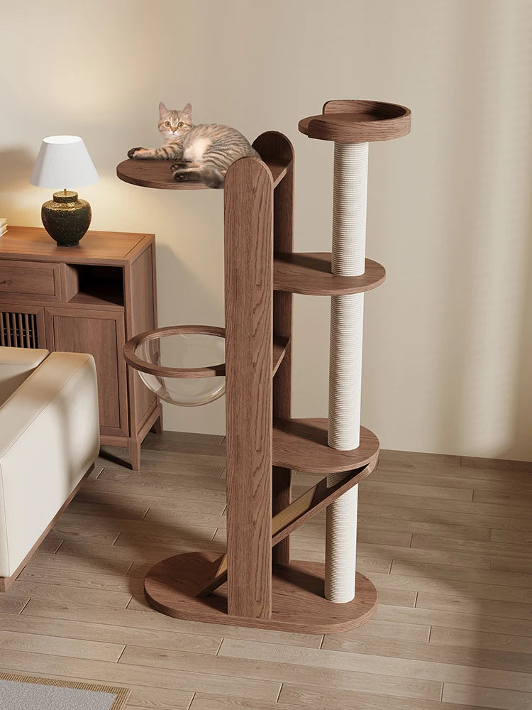 Cat Climbing Frame, Pet Villa, Integrated Cat Tree, Pet Space Capsule, Cat Scratching Post, Household Pet Jumping Platform