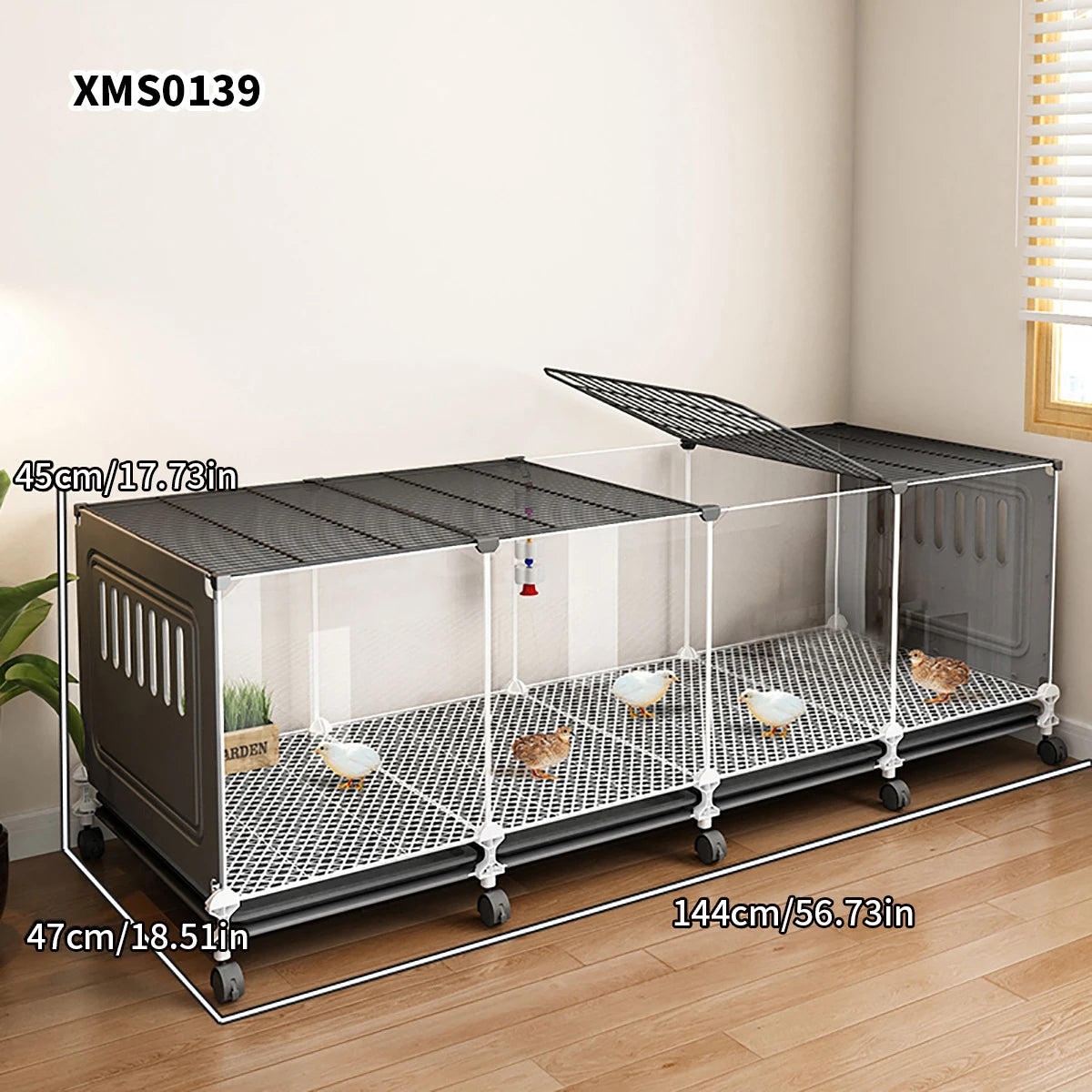 Chicken Cage Household Large Breeding Cage Chicken Coop Automatic Cleaning Duck Cage Wire Mesh Balcony Outdoor Poultry Cage