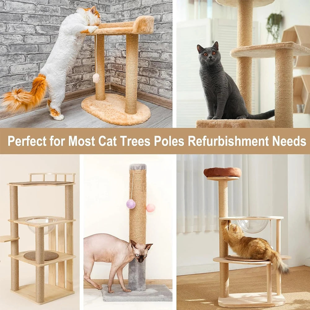 2PCS cat scratch pole, DIY accessories for cat climbing frame, suitable for cat climbing frame or Replacing Old and Damaged Cat Scratch Poles