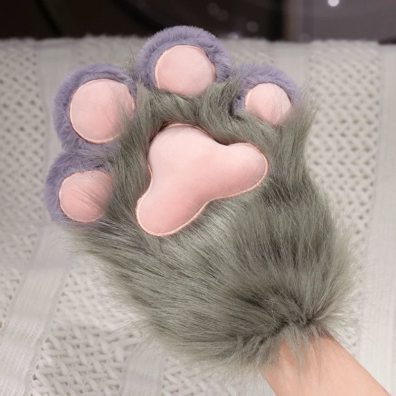 Fursuit Paw Gloves Boots Giant Wearable Accessories Plush Toys Furry Cosplay Cat Bear Shoes Cute Fluffy Animal Manga Party