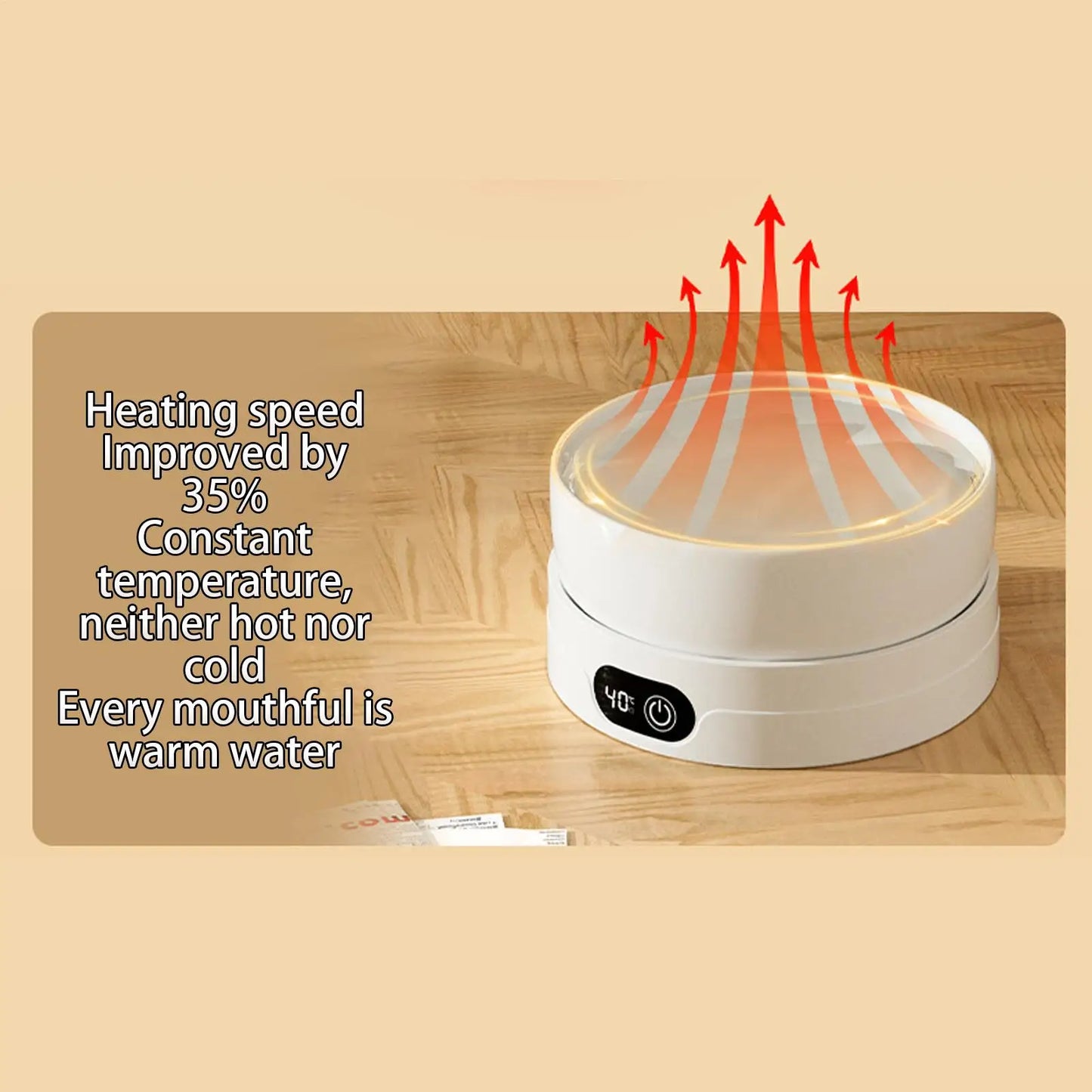 Heated Cat Dish 4 Temperature Settings Winter Pet Drinking Plate Thermal Heated Water Bowl for Chickens Ducks Birds Animals Dogs