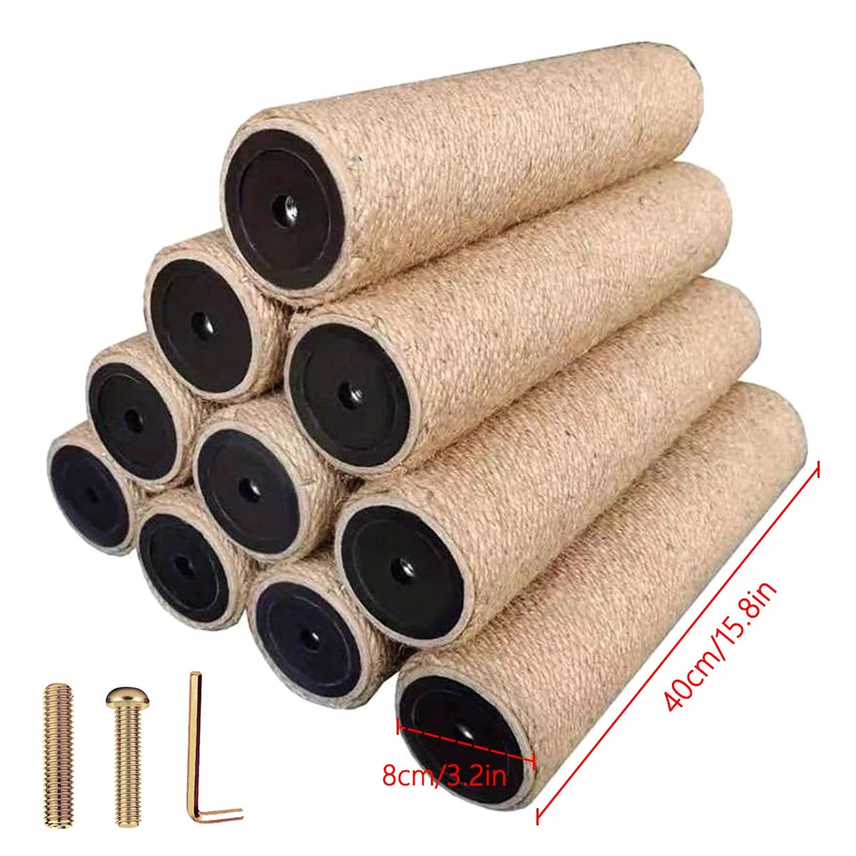 M8 Cat Tree Tower Scratching Post Replacement Set Refill Pole Parts for Kittens Tower Scratch Pole Accessories for Scratching