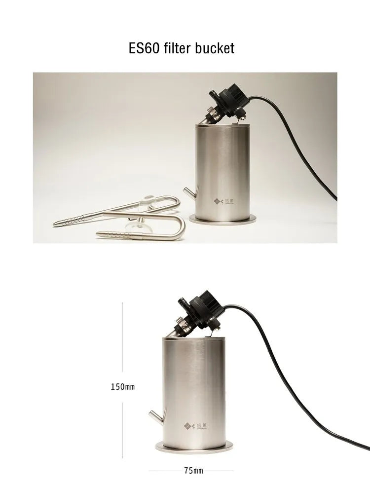 Aquarium Stainless Steel External Pro Canister Filters with Pump ADA Style Fish Tank Filter Bucket Barrel Aquarium filter Fish tank filter