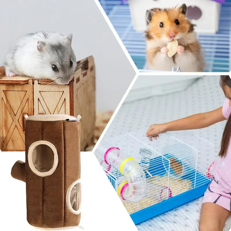 Hammock Warm Bed Small Animal Tube Cage House Hamster Guinea Pig Tunnel House Double Sided