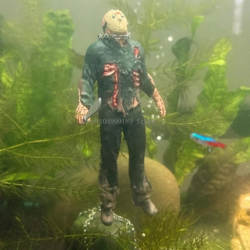 Resin Jason Underwater Doll, Aquarium Decoration, Fish Tank Statue, Fish Tank Decoration Accessories, Christmas, Halloween Gifts