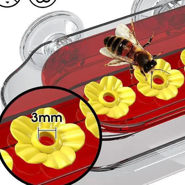 New Plastic Suction Cup Window Hummingbird Feeder - Transparent Bird Feeder with Easy Clean Design for Garden