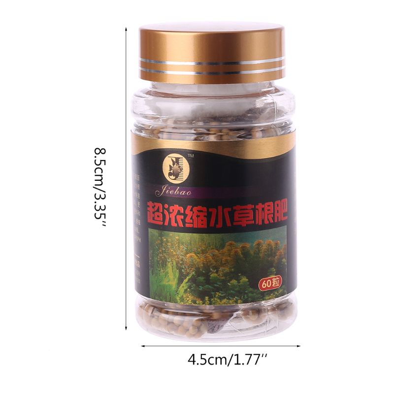60 Pieces Root Freshwater Aquarium Aquatic Plant Fertilizer 60 Capsules Mixed Nourishing for Water Plant