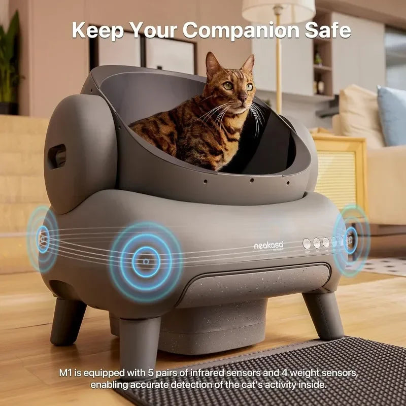 Origin  M1 Large Low noise Odor Eliminator App Control Intelligent Electric Self Cleaning Smart Automatic Cat Litter Box