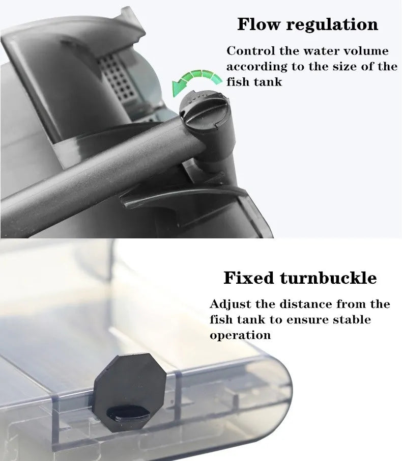 Aquarium Filter External Hanging Filter Pump Fish Tank Water Pump Waterfall Maker Water Circulation Filter Aquarium Accessories