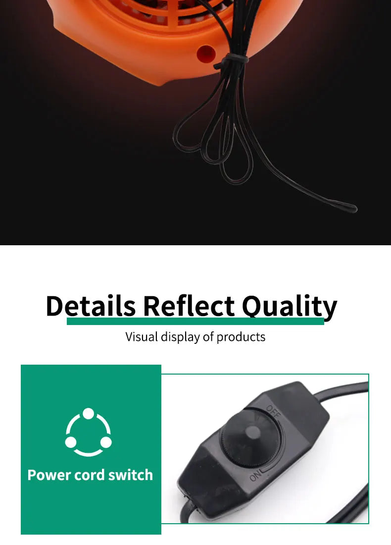 Pet Heater Animal Heating Lamp Warm Light Lamp Thermostat Thermostat Heater Reptile Box Heating Lamp 220V 150W For Incubator