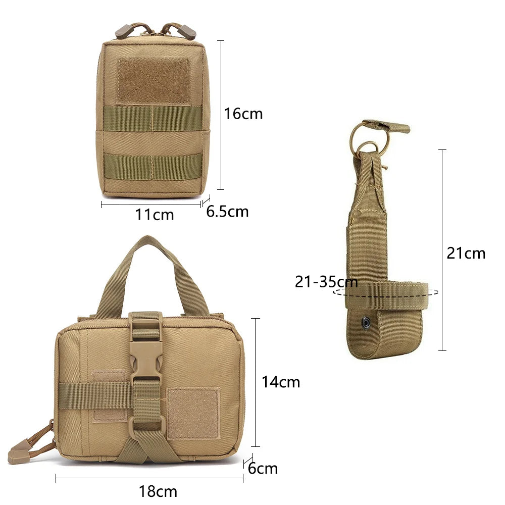 Tactical Dog Harness Pouches Set Military-Style Multi-purpose Nylon Bags Compatible with Dog Vests for Dogs Training & Adventure