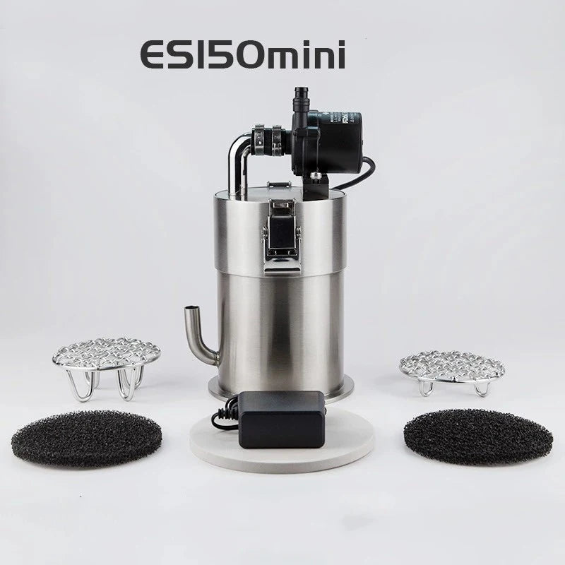 304 Stainless Steel Filter Barrel with Water Pump for Plant Aquarium Fish Tank