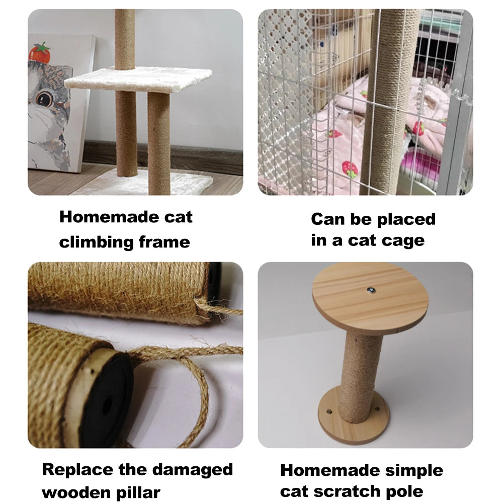 2PCS cat scratch pole, DIY accessories for cat climbing frame, suitable for cat climbing frame or Replacing Old and Damaged Cat Scratch Poles