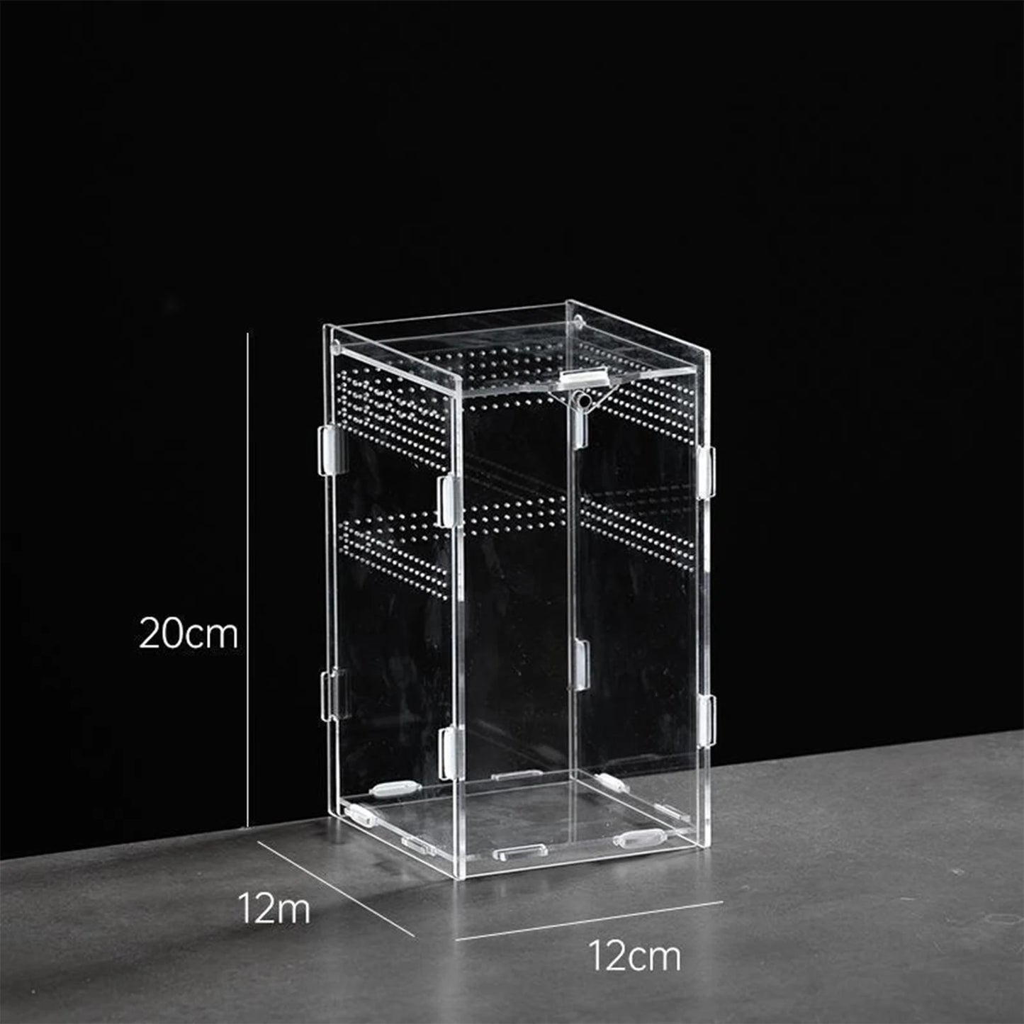 Acrylic Transparent Reptile Terrarium Breeding Box Turtle Cage Nano Arboreal Tarantula Bearded Dragon Reptiles Habitat