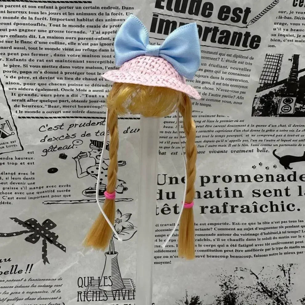 Small Pet Bird Hand Woven Headband Hat Peony Parrot Pet Hair Accessory Headband Adjustable Bird Toy Accessories Pet Supplies