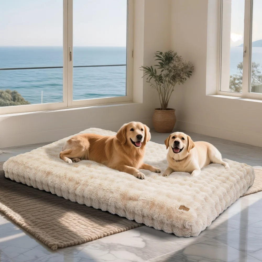 Ultra Plush Dog Bed Soft Pet Cushion Large Dog Crate Puppy Mattress Washable