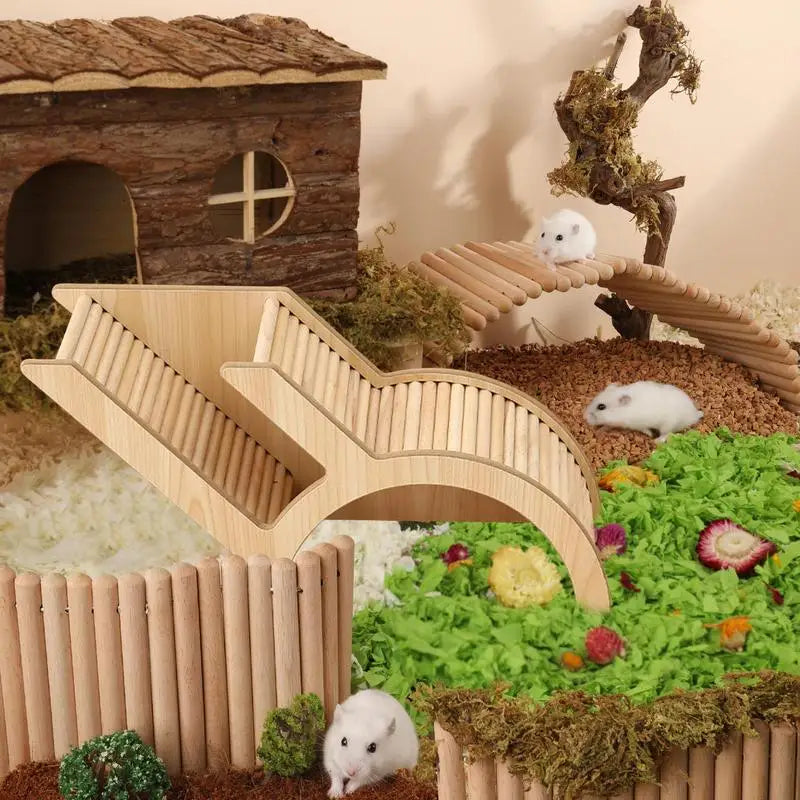 Hamster Tunnel Underground Burrow Hamster Tunnel Toy Wooden Small Animals Playpen For Gerbils And Hedgehogs