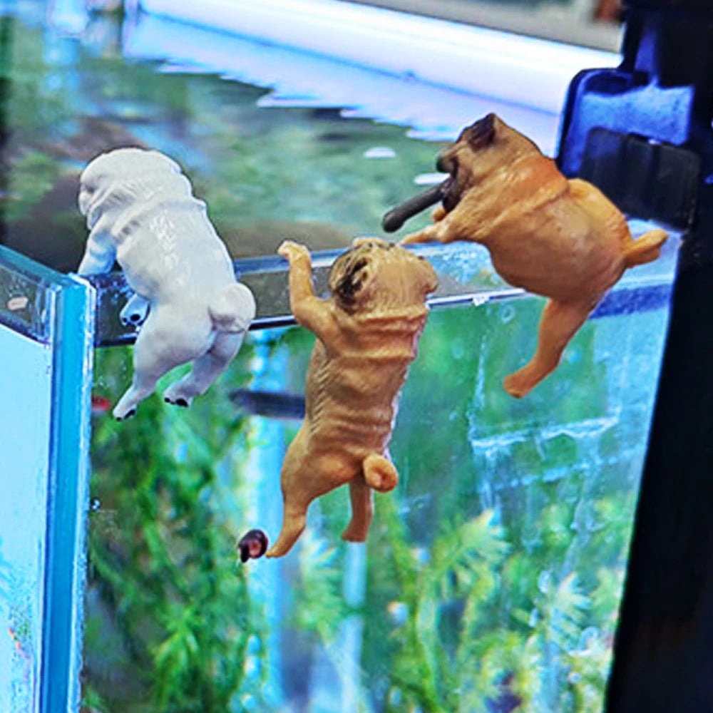 Mini Cartoon Dog Ornament Resin Figurine DIY Crafts Statue for Fish Tank Fishbowl Aquarium Accessories Home Decoration