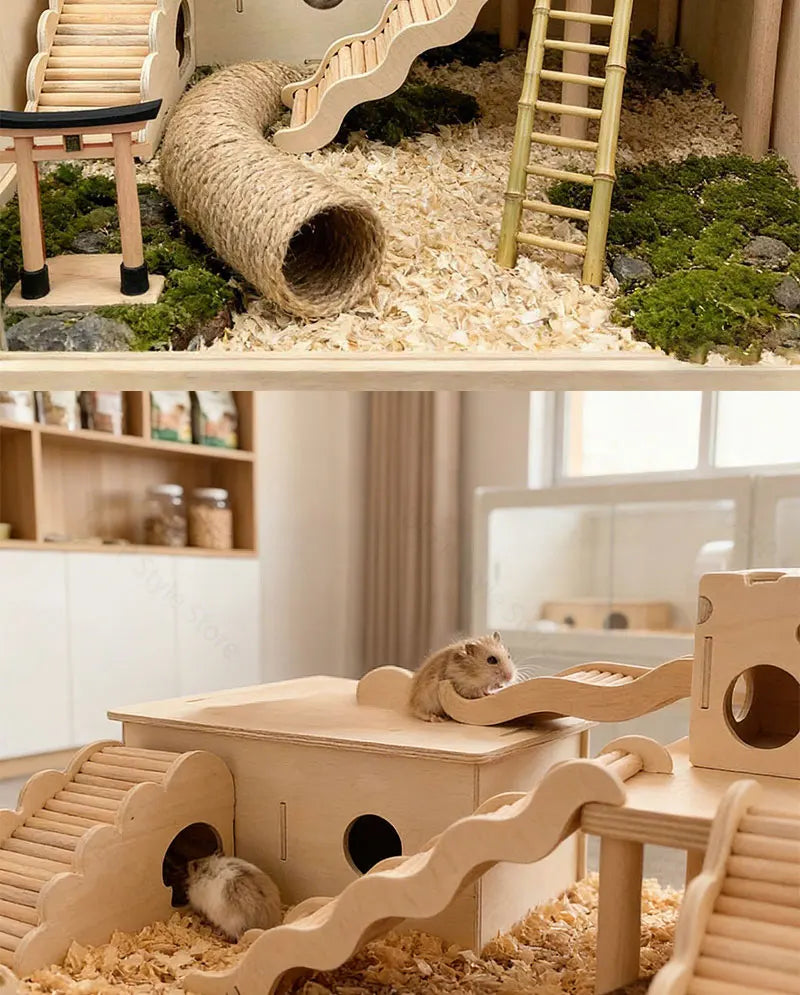 Non-toxic Wooden Climbing Toys No Paint No Wax Play Accessories