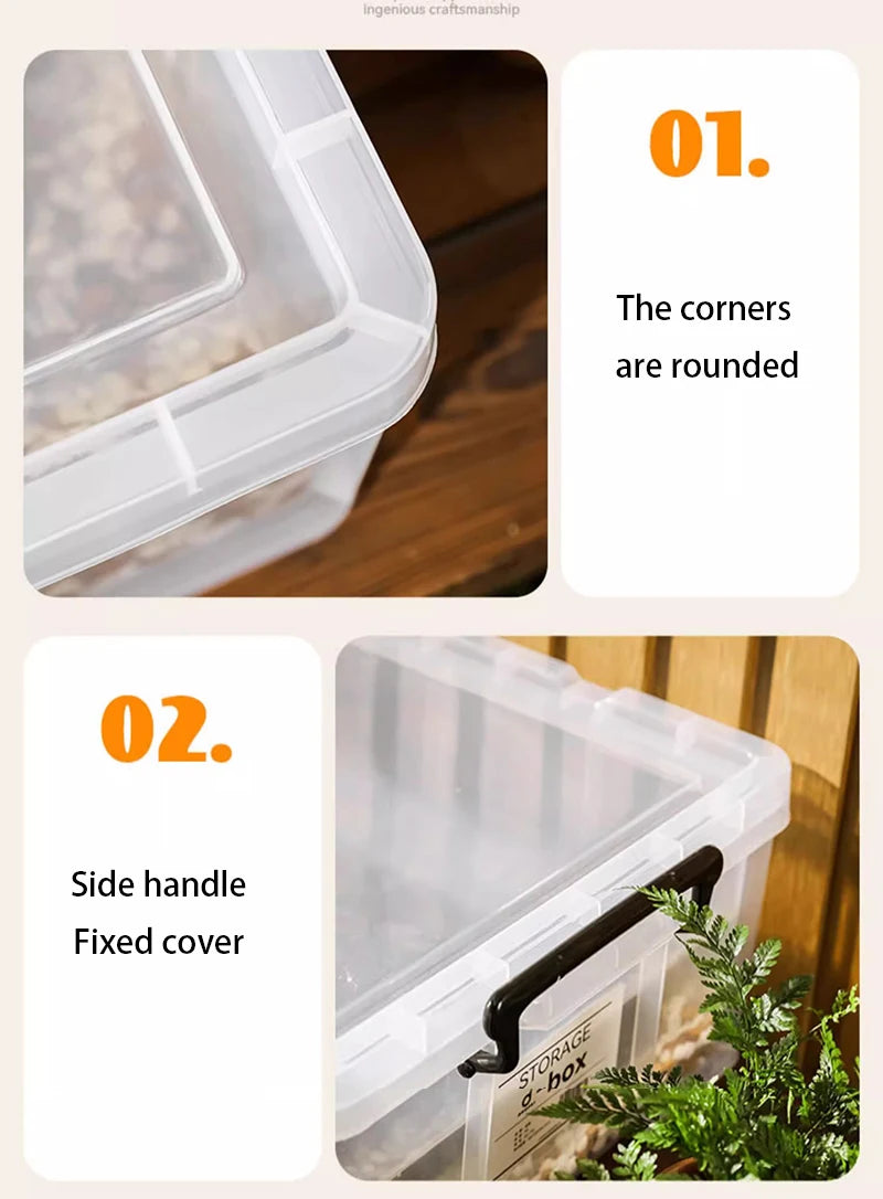 Turtle Terrariums Household Turnover Box Turtle Breeding Plastic Landscaping Tank Transparent Aquarium Reptile Transport Boxes