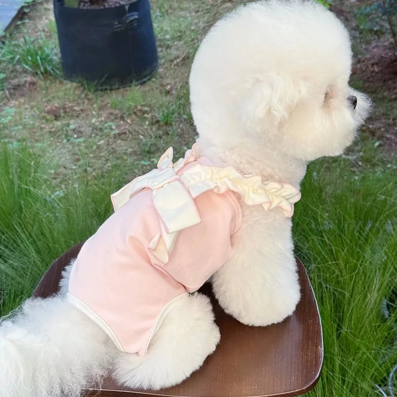 Teddy Four-Legged Neuter Suit Pet Autumn Vest Puppy Belly Protection Sleepwear Solid Color Dog Clothes