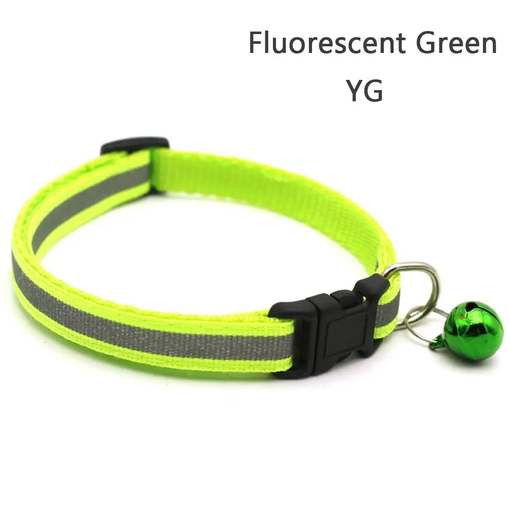 Reflective Flashing Easy Wear Nylon For Puppy Kitten Dog Accessories Pet Supplies Cat Collar Pet Collar