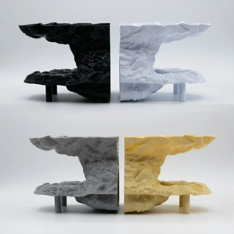 Fish Tank Cliff  & Underground Cave Shelter for Fish Shrimp Reptile Hiding, Landscaping Ornament 3D Printed Aquarium Decoration