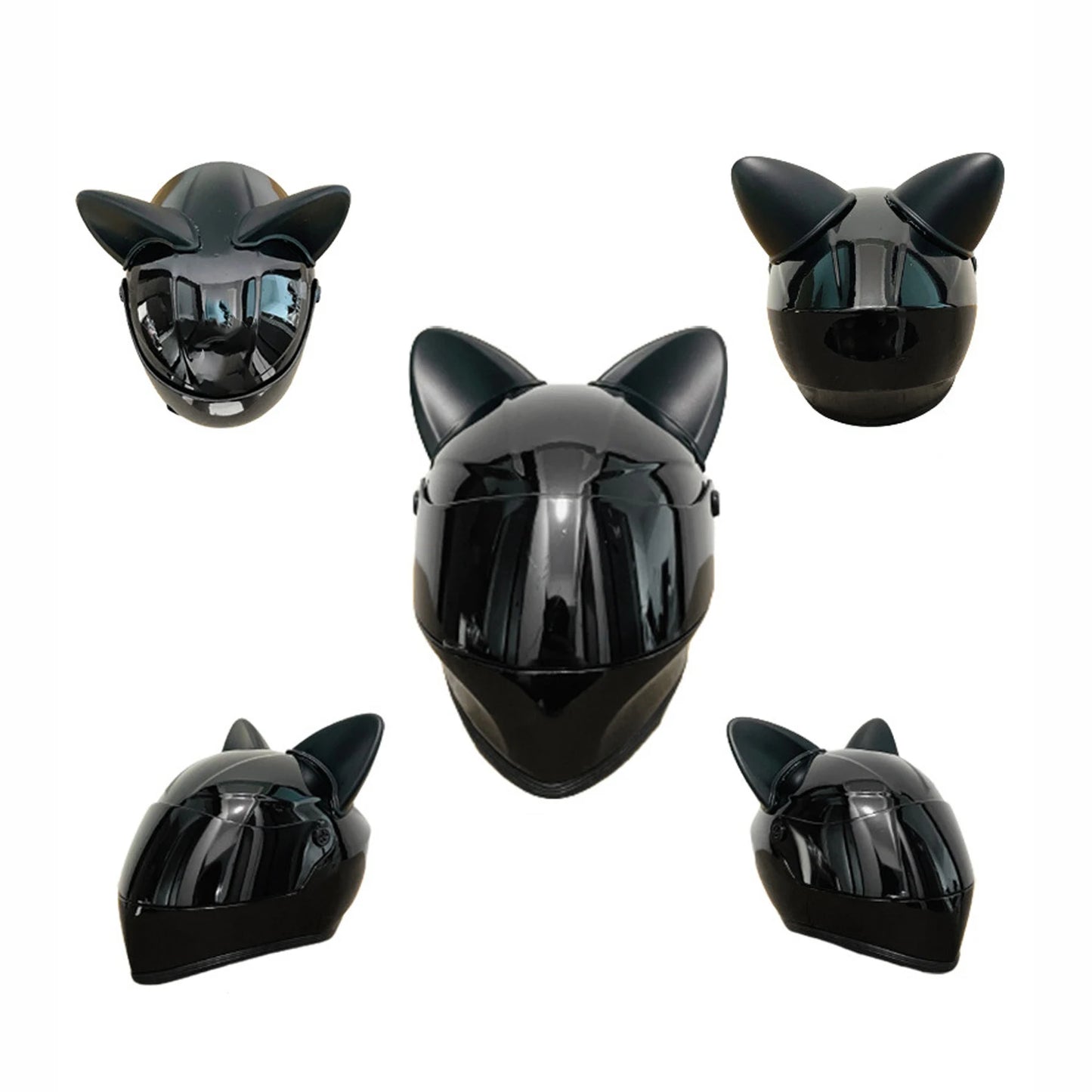 Pet Motorcycle Full Face Helmet with Anti-Detachment Safety Buckle Miniature Riding Helmet for Cats and Dogs Fan Favorite Gift