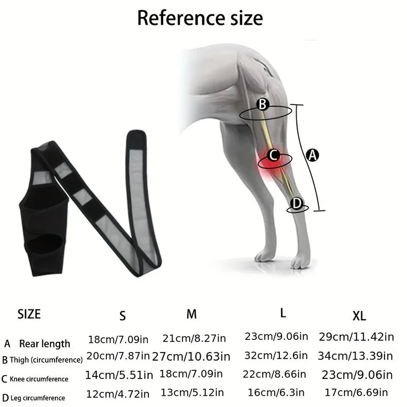 Pet Dog Thigh Protector Leg Wound Anti Lick Anti Scratch Joint Knee Brace Post Surgery Rehabilitation Support Bandage