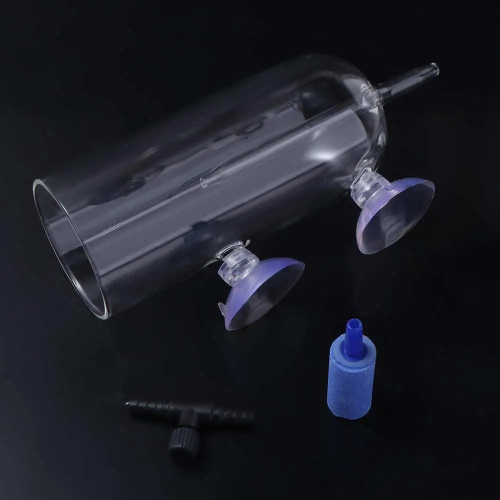Crystal Glass Fish Tank Dissolved Oxygen Device Anti-Splash Design Preventing Water Splashing Fish Tank Oxygen Aerator