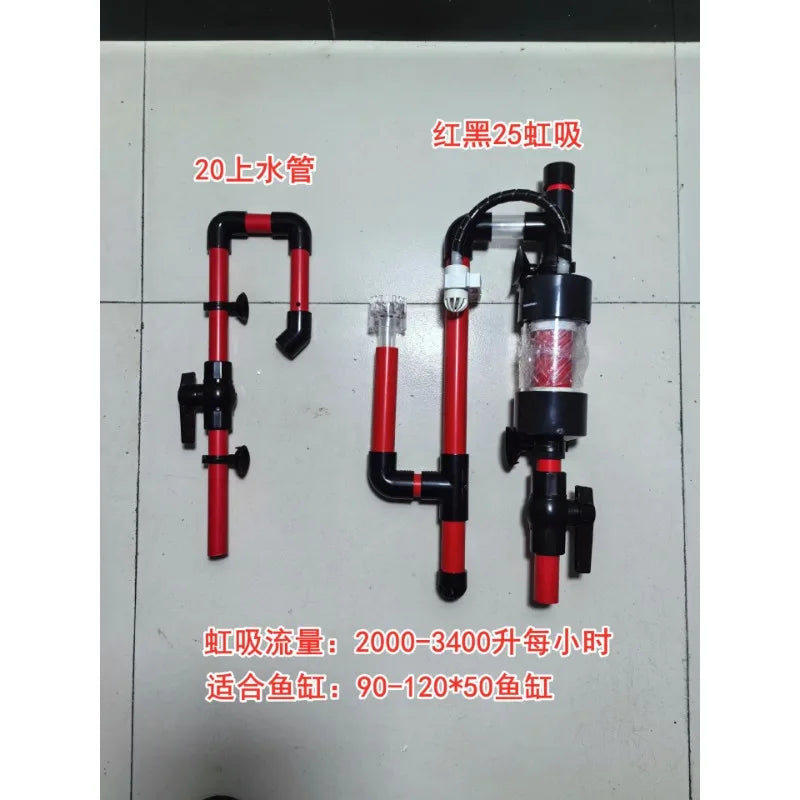 No punching, upper filter, bottom filter, siphon anti-overflow, automatic start-stop fish tank turnover box bottom filter