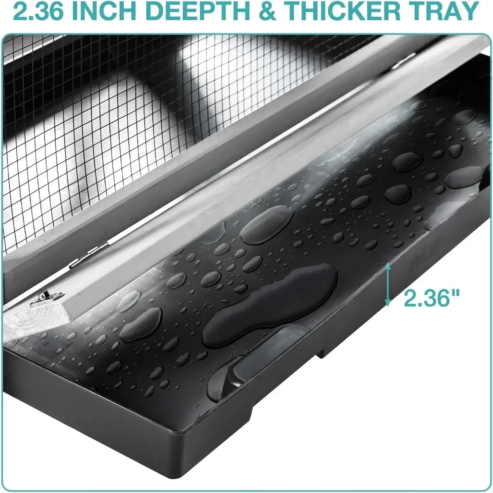 Large Guinea Pig Cage, Wooden Ferret Cage with Wheels, Chinchilla Cage Upgrade Metal Frame Rat Cage for Indoor Outdoor