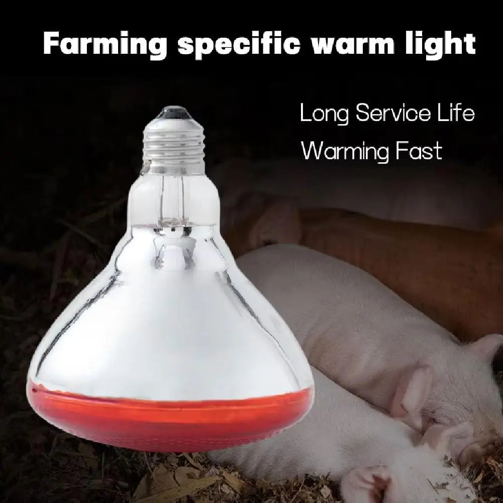 Red Heat Bulb Lamp Heat Preservation Lamp Breeding Heating Lamp Infrared Waterproof Thickening Baking Lamp For Chicks Piglets