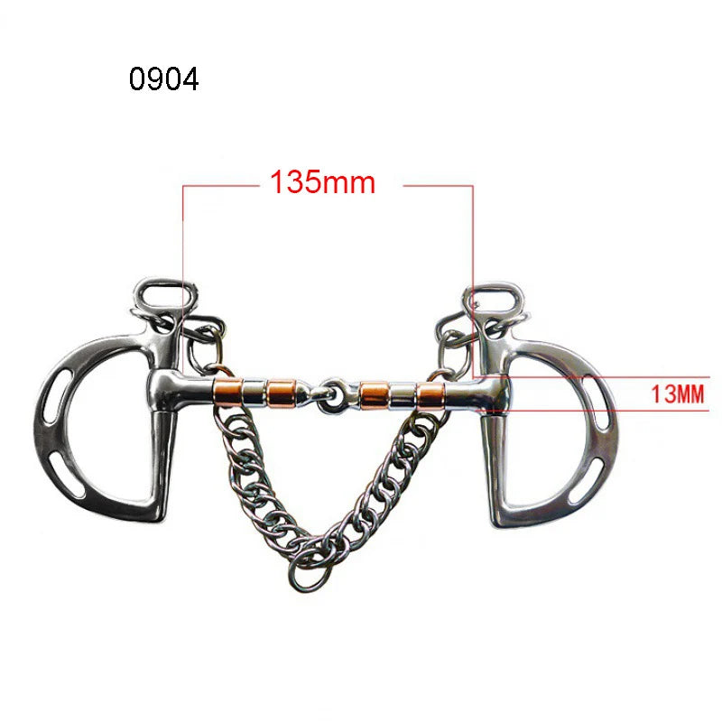 Professional Horse Bit Stainless Steel Chain Horse Snaffle Bit Equestrian Harness Equipment Product