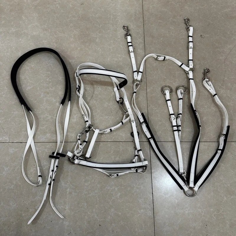 Endurance Marathon Stainless Steel Horse Bridle PVC Padded Nose Band Brow Band Reins A variety of Colors Riding Equestrian