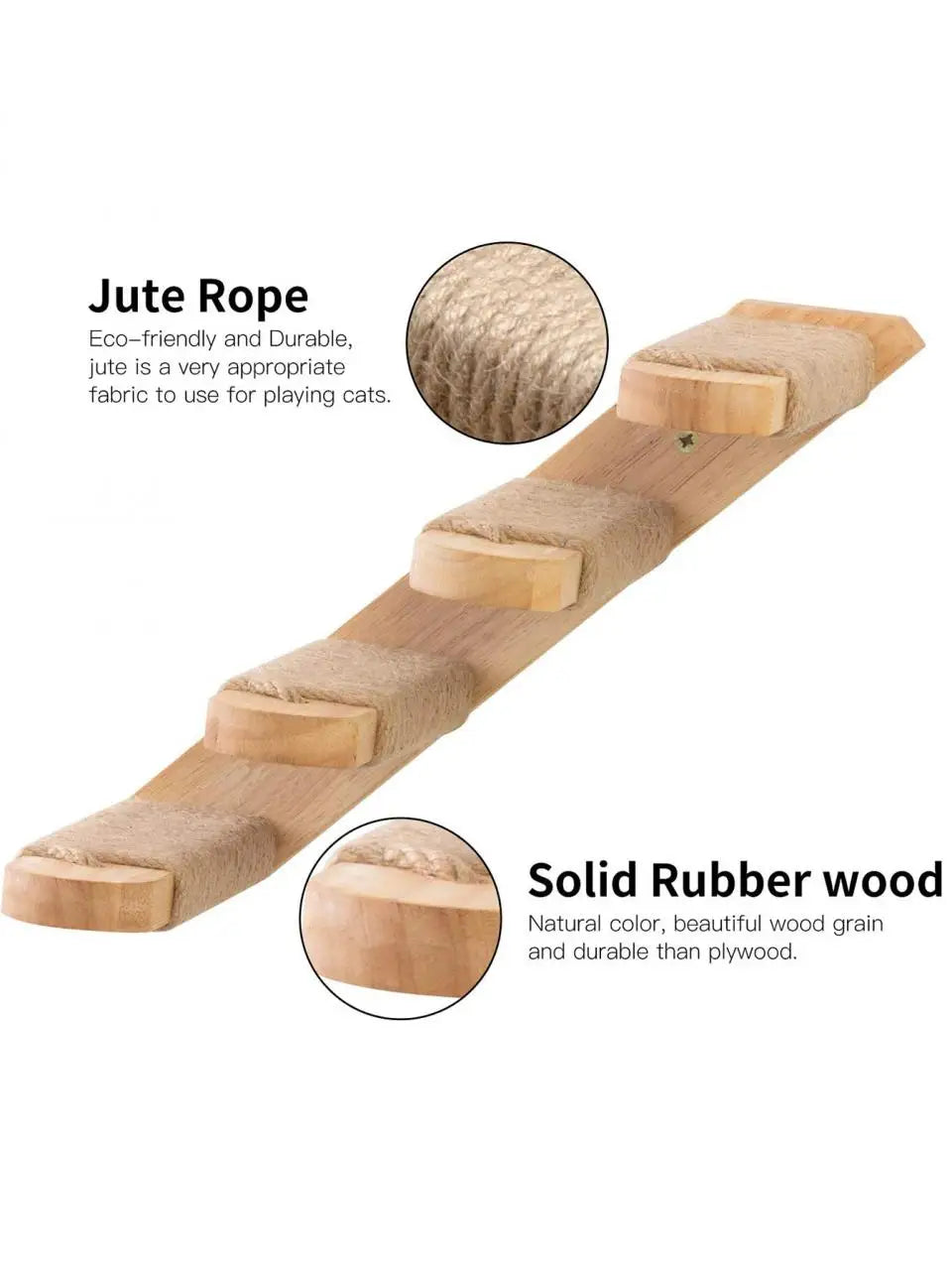 Wall-Mounted Cat Hammock Cradle Cat Climbing Frame Floating Shelf Solid Wood Cats Scratch Posts for Sleeping and Playing Toy