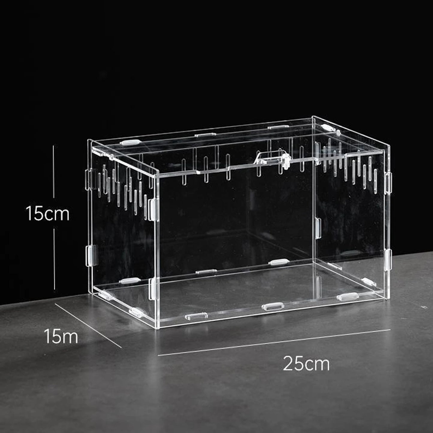 Acrylic Transparent Reptile Terrarium Breeding Box Turtle Cage Nano Arboreal Tarantula Bearded Dragon Reptiles Habitat