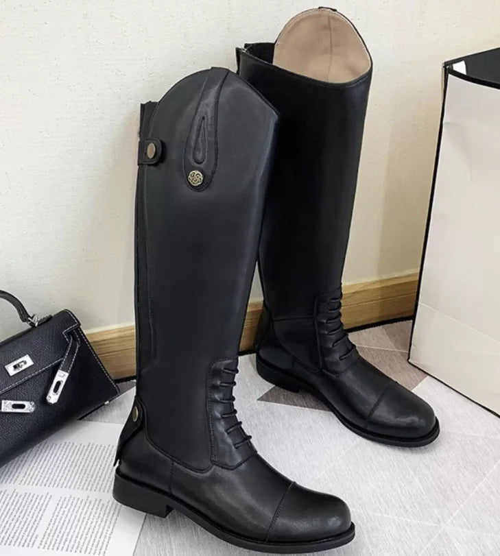 Equestrian Special Mongolian Equestrian Boots For Women Long Tube Riding Technique Genuine Leather Riding Boots