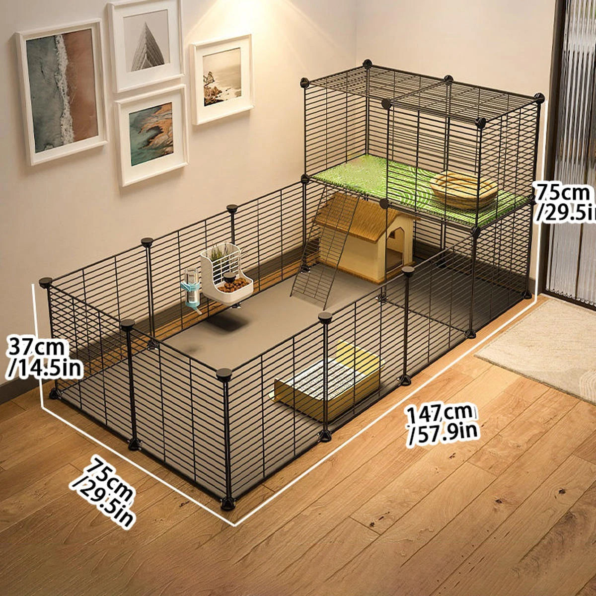 Guinea Pig, Rabbit Special Cage, Breeding Box, House Pet Fence, Extra Large Luxury Pet Supplies