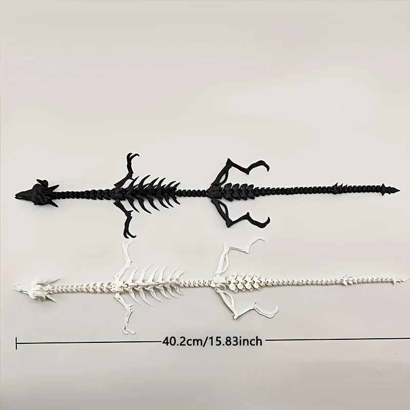 Articulated Jointed Keel Aquarium Dragon-Shaped Fishbone Decoration Flexible Spine With Movable Joints For Home Aquarium Decor