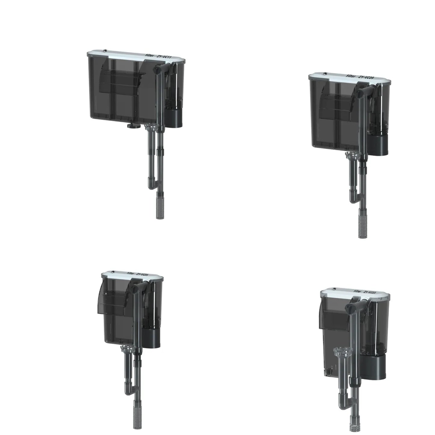 Adjustable Aquarium Filter External Hang on Pump Water Filter Waterfall Submersible Oxygen Small Fish Tank Aquarium Accessories