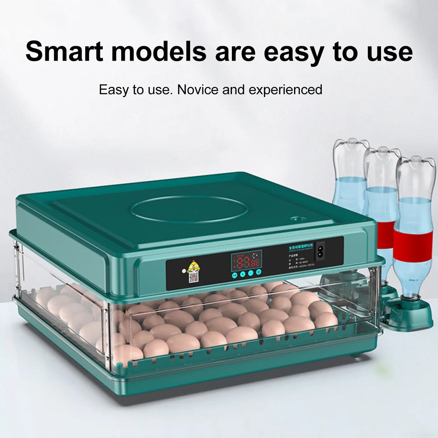 Small Chicken Incubator, Fully Automatic Smart Home Incubator, Chicken Breeding Incubator with Drawer Style Mini Egg Incubator