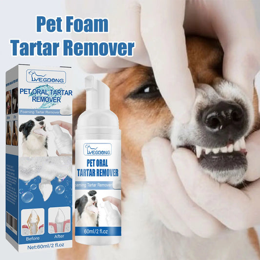 Pet Tartar Removal Foam Dog Tartar Plaques Breath Freshener Deodorant Prevent Dental Calculus Cat Teeth Oral Cleaner