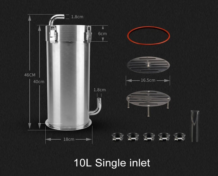 ADA Style External Aquarium Canister Stainless Steel Pro Canister Filter Fish Tank Filter Bucket Barrel Filter for Aquariums