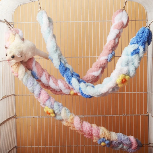 Sugar Gliders Hanging Swing Climbing Cotton Rope Toy Small Pet Swing Chew Resistant Rope Cage Exercise Entertainment Toy