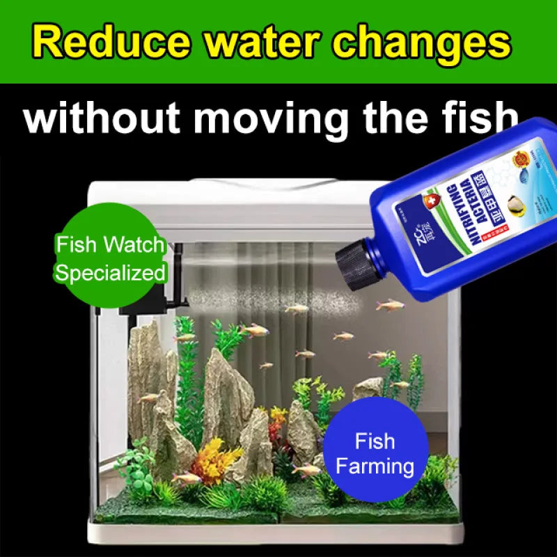 535ml Fish Tank Water Purifier Clear Nitrifying Bacteria Digestion Liquid Aquarium Fish Farming Supplies Fishbowl Water Treatment