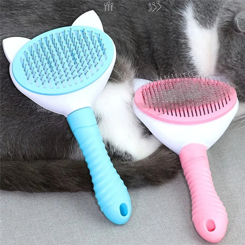 Pet Comb Cat Cleaning Supplies High Quality Self cleaning Brush Professional Grooming brush for Dogs, Cats pets Bath