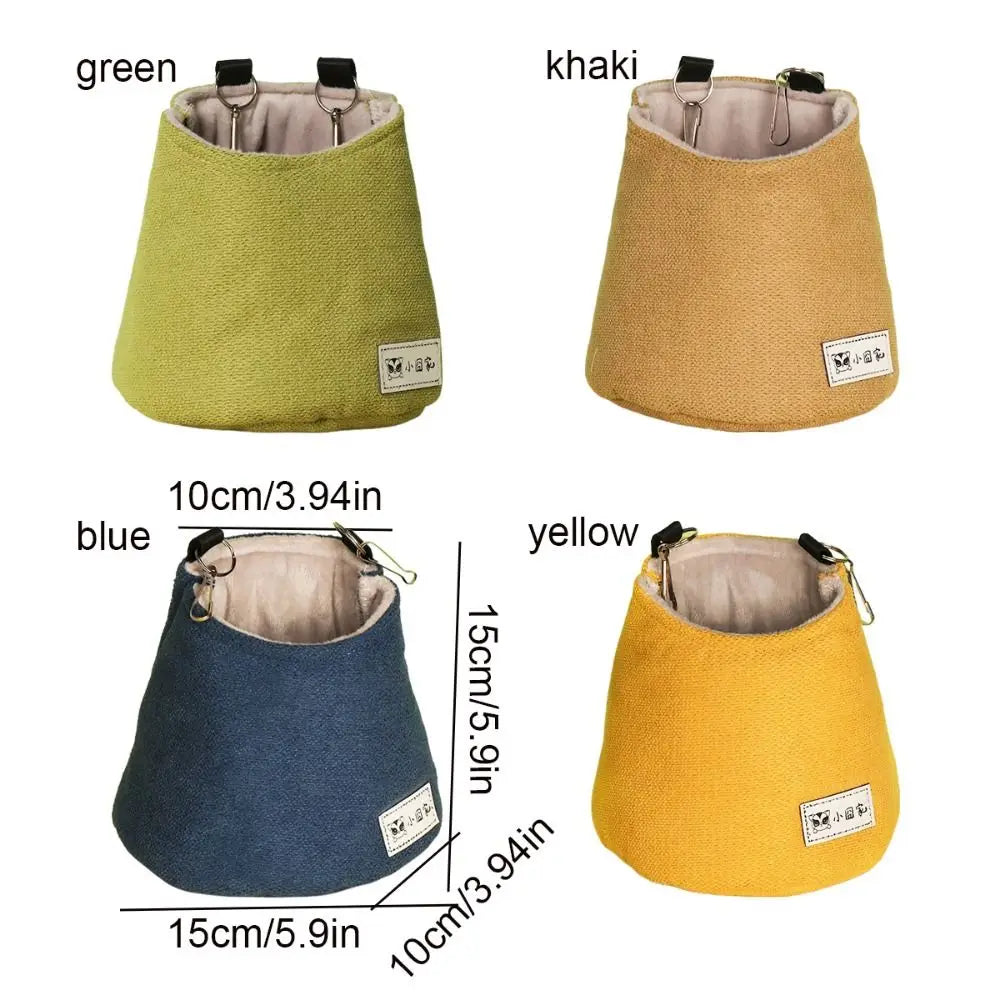 Opening Winter Sugar Glider Pouch Cloth/Plush Soft Squirrel Bed Cage with Hook Comfortable Hamster Hanging Bed