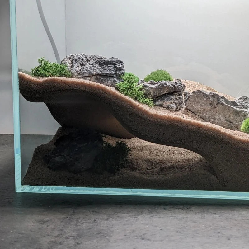 Habitat Décor, 3D Printed Underground Cave Hideouts Shelter for Lizards, Turtles, Spiders, Reptiles Habitat Terrarium Decoration